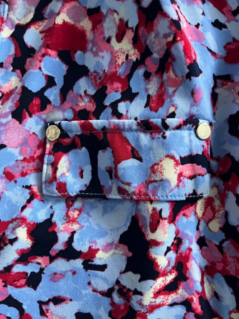 Jones New York Blue Multi Floral-Print Tunic - Picture 5 of 7